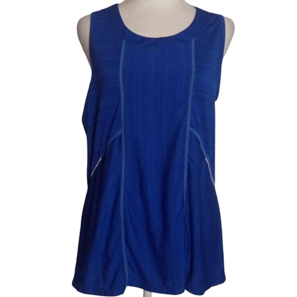 Athleta Royal Blue Reflective Racer back Run On Tank Size XL
